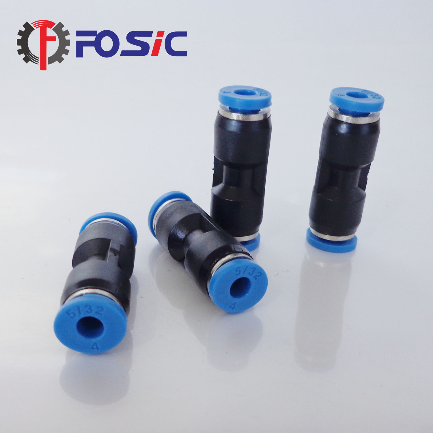 metal blue tube fitting plastic tubing