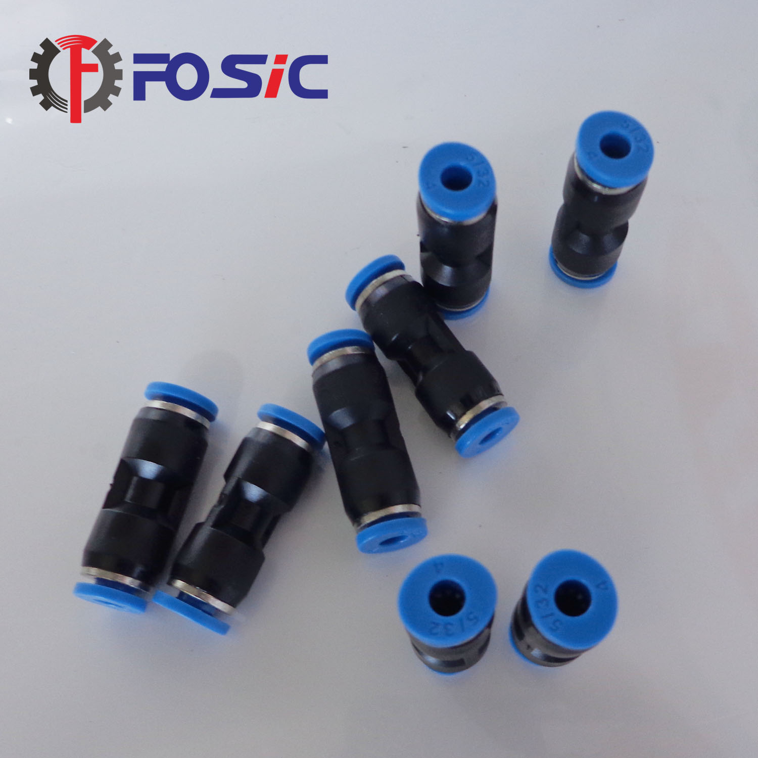 metal blue tube fitting plastic tubing