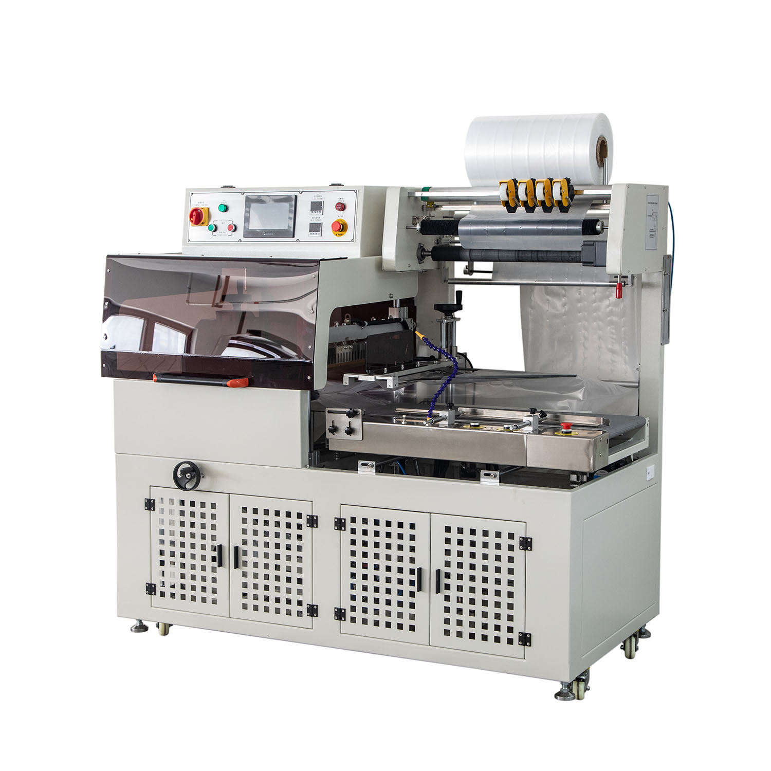 Wrap Machine of POF Film, High Speed shrink Packaging Machine with Heat Shrink Tunel