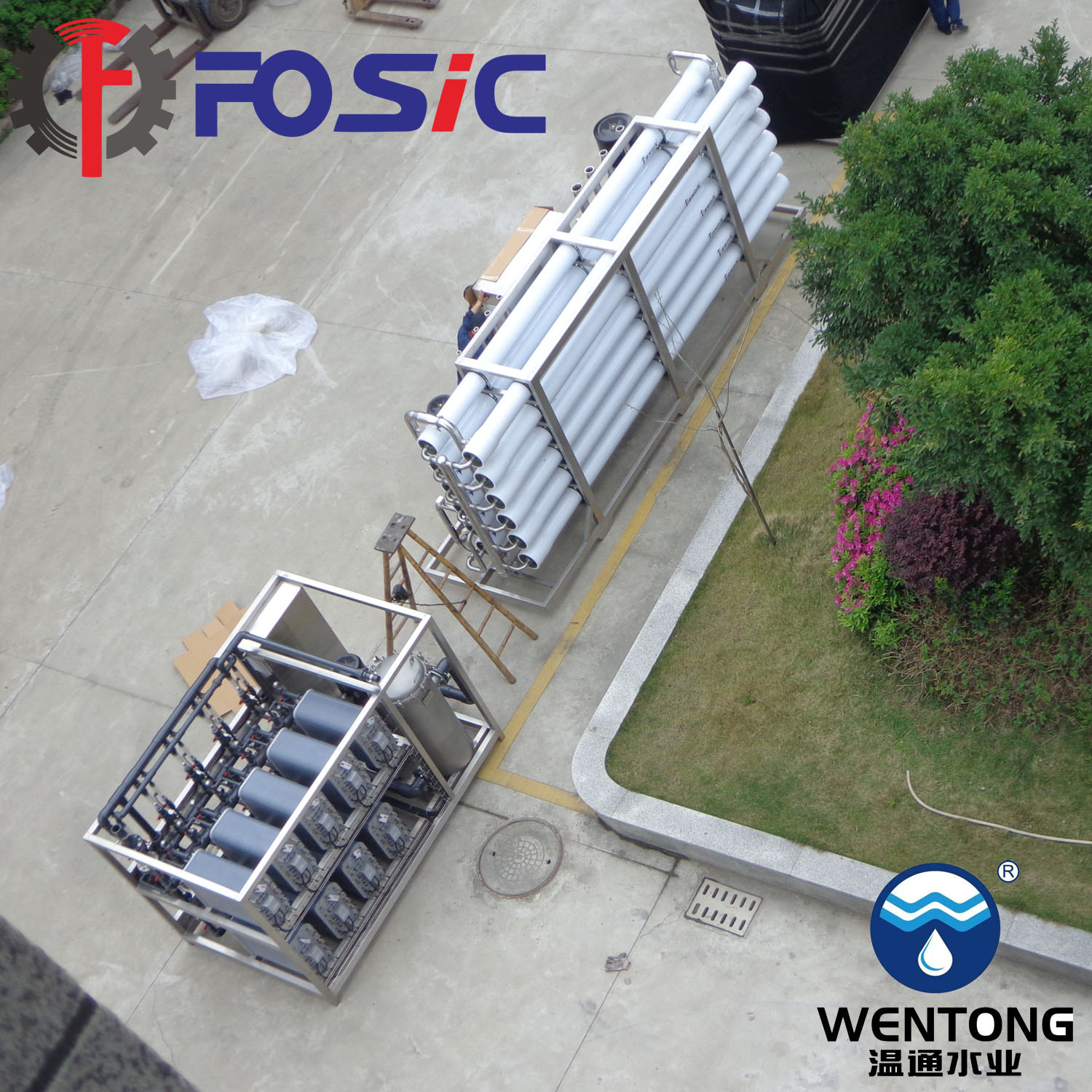 electric power skid mounted RO System water filter