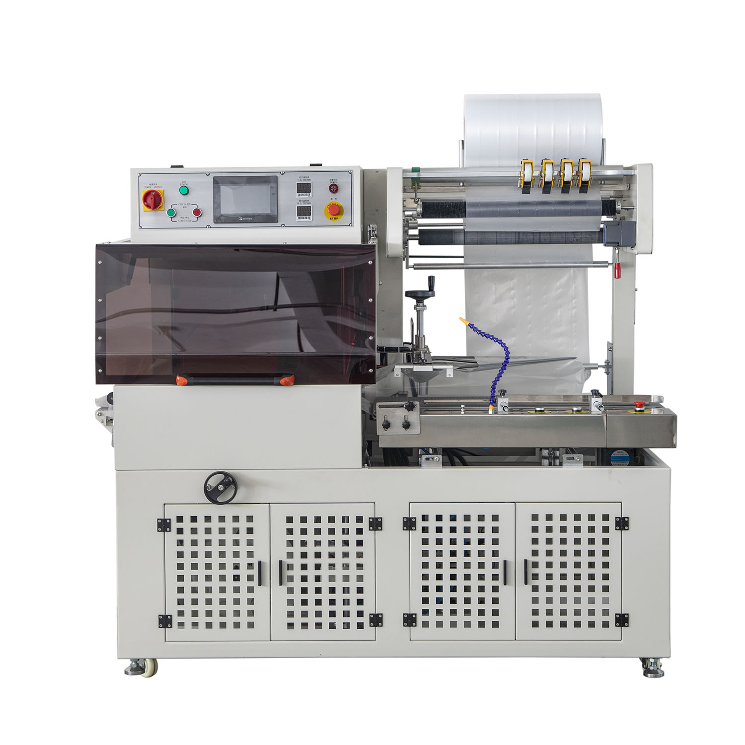 Wrap Machine of POF Film, High Speed shrink Packaging Machine with Heat Shrink Tunel